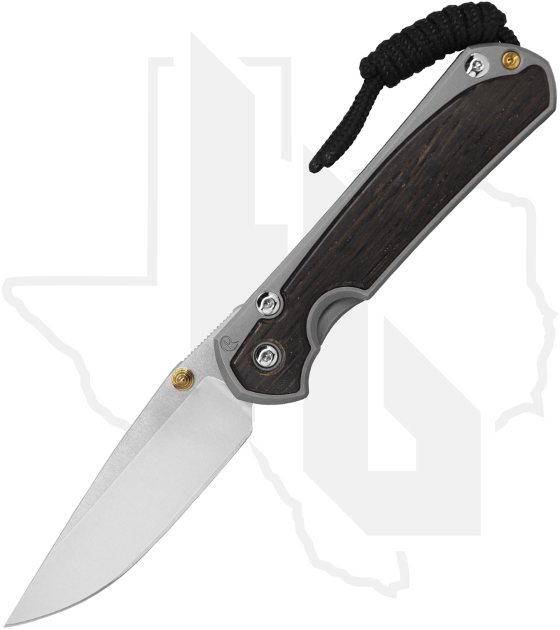 Chris Reeve Knives Small Sebenza 31 S31-1100 - Titanium, Bog Oak Inlay