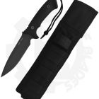 Spartan Blades Difensa SB19BKBKNLBK - All Black, Micarta, Black MOLLE Sheath - Image 2