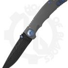 Spartan Blades Spartan Harsey Folder 3.25  SF10DMBL - Damascus, Blue Hardware