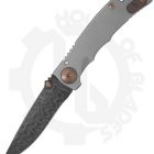 Spartan Blades Spartan Harsey Folder 3.25  SF10DMBZ - Damascus, Bronze Hardware