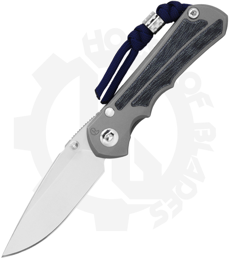 Chris Reeve Knives Small Inkosi SIN-1139 - Titanium, Blue Denim Micarta, Glass Blasted
