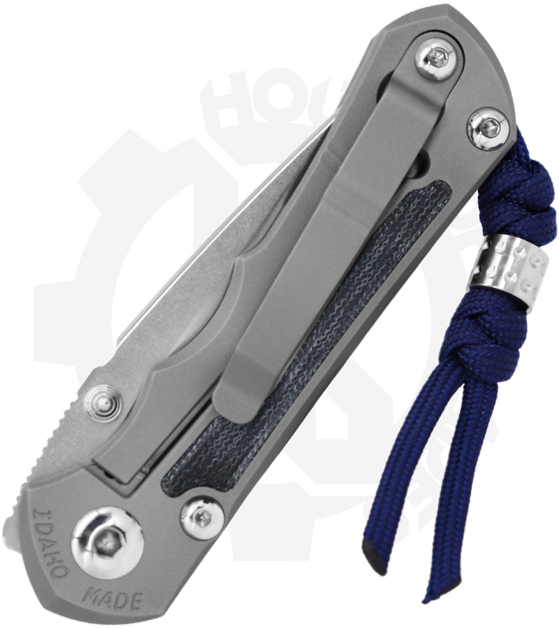 Chris Reeve Knives Small Inkosi SIN-1139 - Titanium, Blue Denim Micarta, Glass Blasted - Image 2