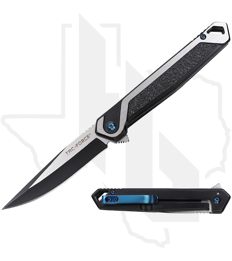 Tac-Force Spring Assisted Knife TF-2019BS - Silver, Gray, Blue