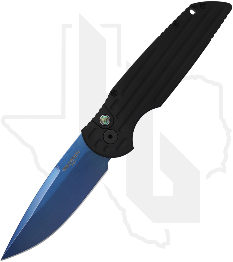 Protech Tactical Response 3 TR-3-SB-MC - Black Grooves, Sapphire Blue, Abalone Button