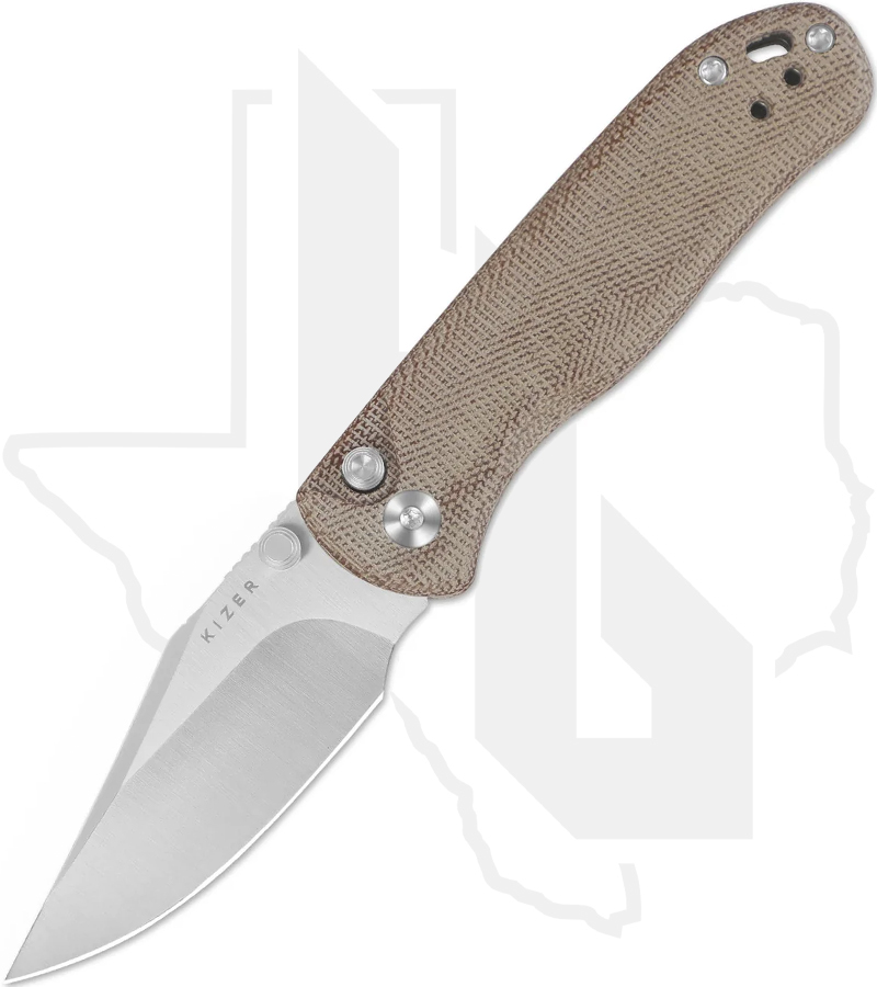 Kizer Drop Bear 2 V3619.2CC1 - Tan Micarta