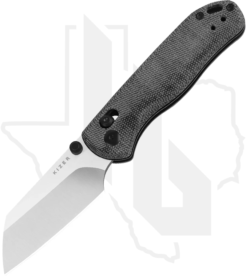 Kizer Drop Bear 2 V3619.2KS1 - Black Micarta