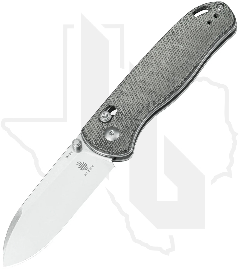 Kizer Drop Bear V3619C3 - Black Micarta