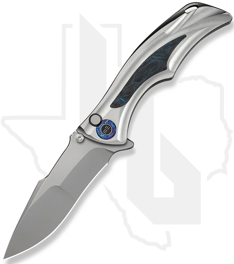 WE Tighe Down WE24054-1 - Titanium Integral, Black and Blue Carbon Fiber Inlay