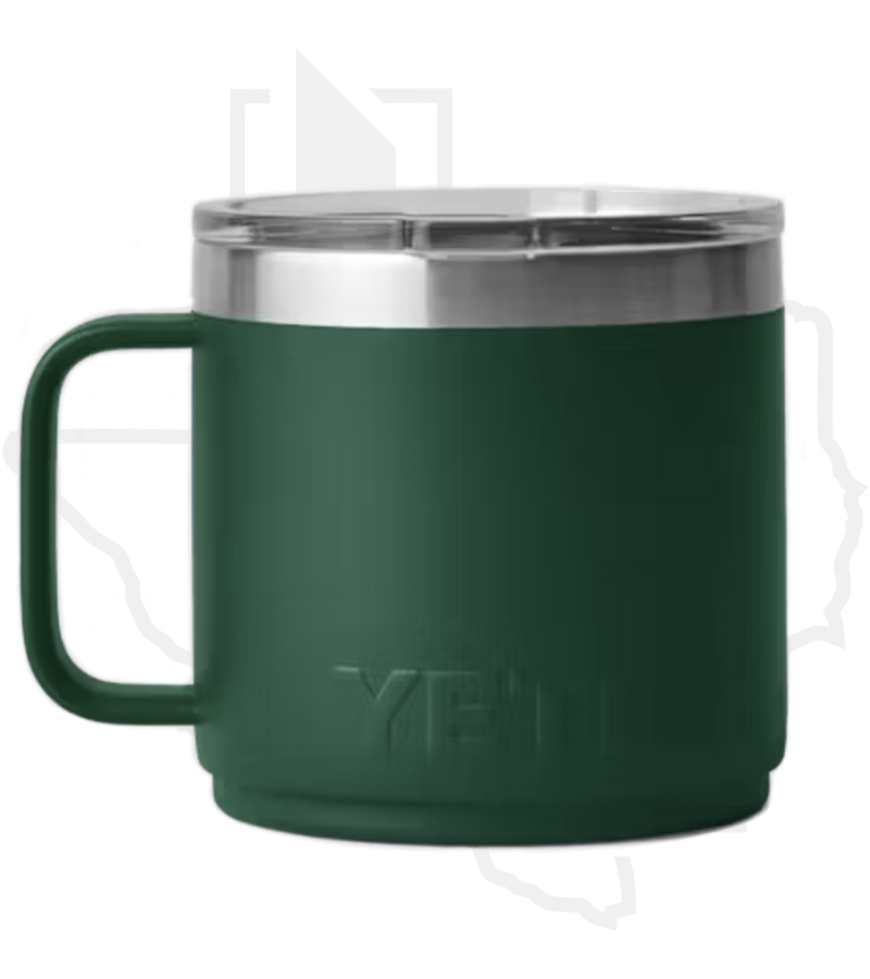 YETI 14 oz Mug YRAM14MBFGCL - Black Forrest Green, Ceramic Lined